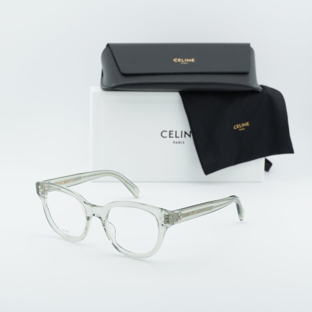 Celine CL50109I 093 Square Eyeglasses - Teal 51mm - Picture 8 of 10